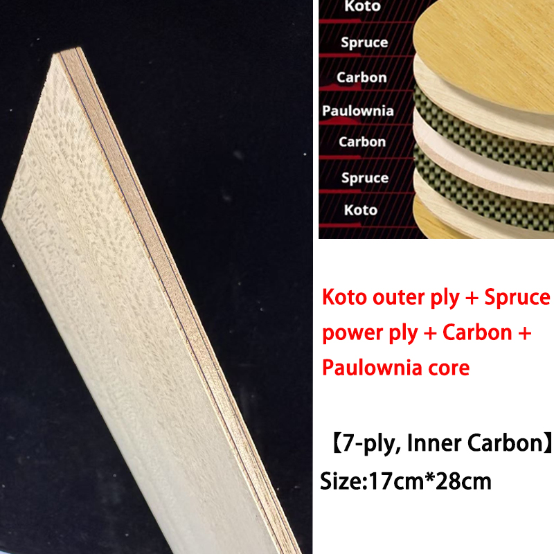 Table Tennis Edge - Koto DIY Tafeltennis Blade Hout 7ply