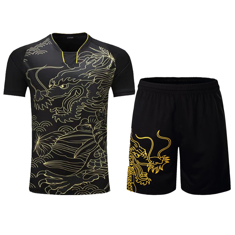 Table Tennis Logo Free - Chinese Dragon Print Tafeltennisset Unisex Shirt