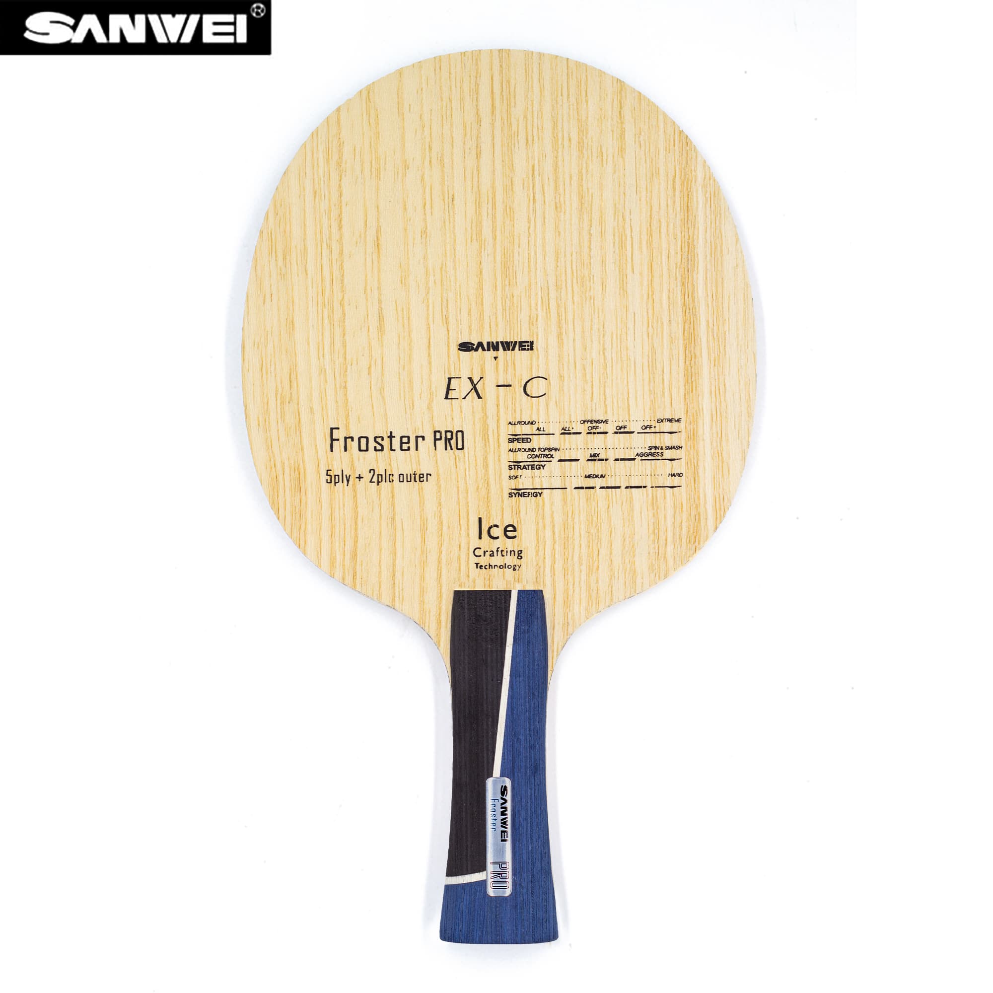 Table Tennis Edge - SANWEI ALC Tafeltennis Blade Froster Pro