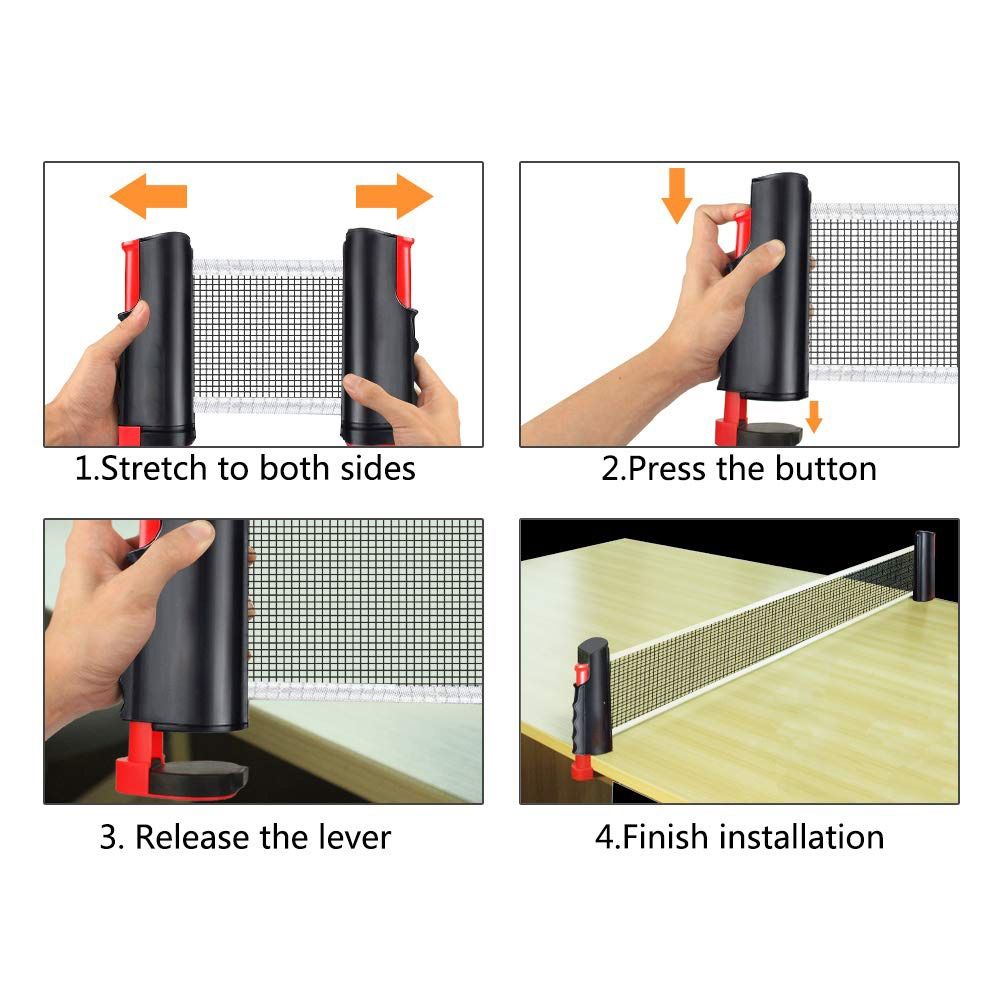 Intrekbaar pingpongnet met fra - Table Tennis Drawing recensie en prijs