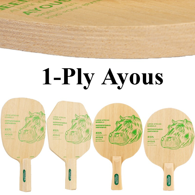 JEELS Green Hippo 1 Ply Ayous  - Table Tennis Blade recensie en prijs