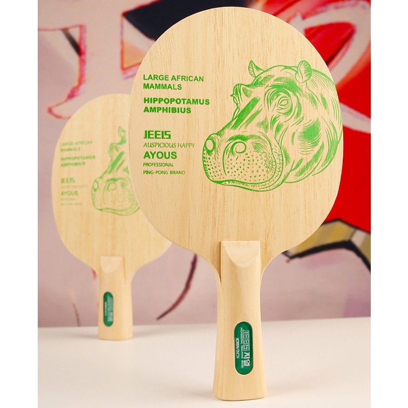 JEELS Green Hippo 1 Ply Ayous  - Table Tennis Blade recensie en prijs
