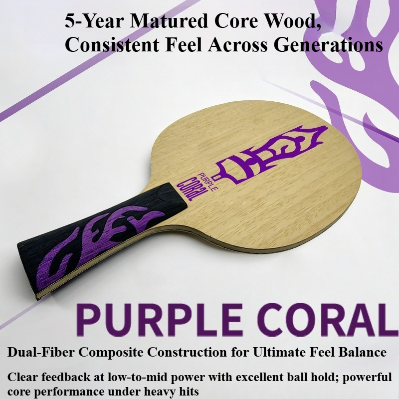Meteor Purple Coral Tafeltenni - Table Tennis Blade recensie en prijs