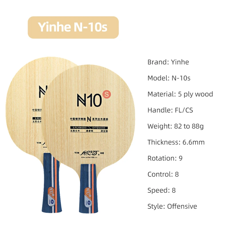 YINHE N10s Tafeltennisblad 5-l - Table Tennis Blade recensie en prijs